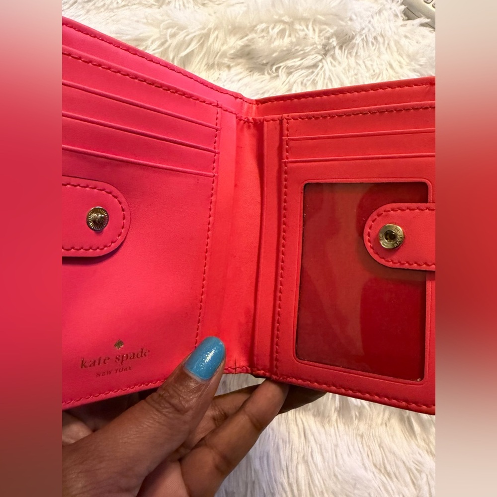 Kate Spade Coral Leather Wallet - Picture 2 of 9